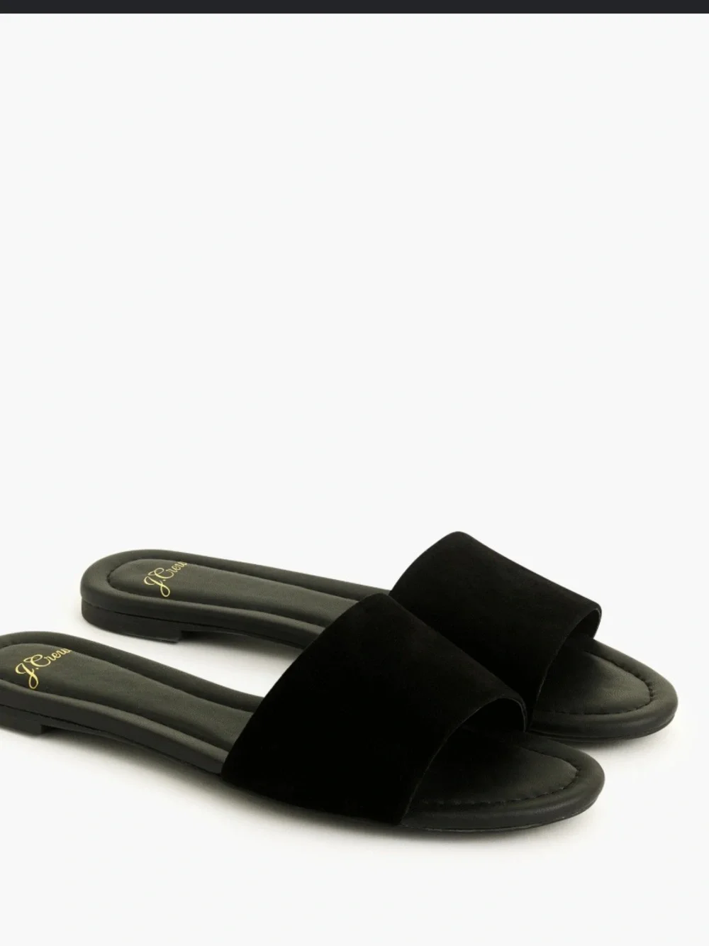 J. Crew Cora slide sandals 8 NWOT suede black